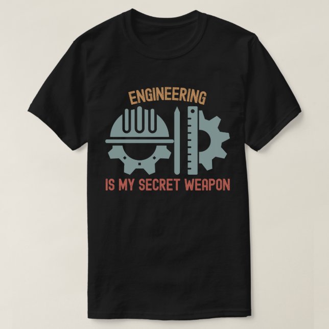 Camiseta A Engenharia É Minha Arma Secreta (Frente do Design)