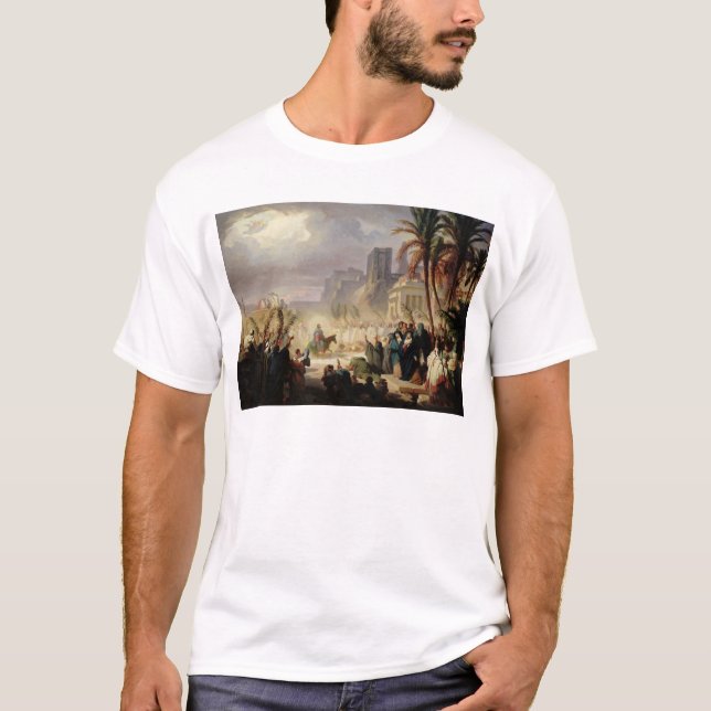 Camiseta A entrada do cristo em Jerusalem (Frente)