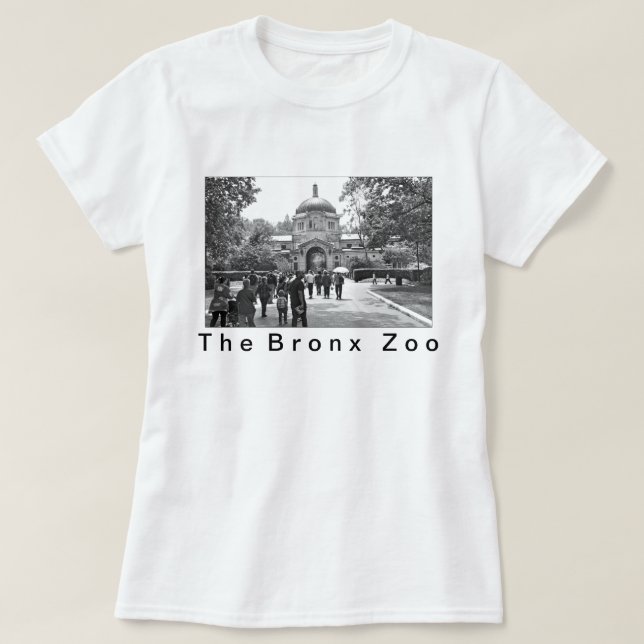 Camiseta A entrada do jardim zoológico de Bronx (Frente do Design)
