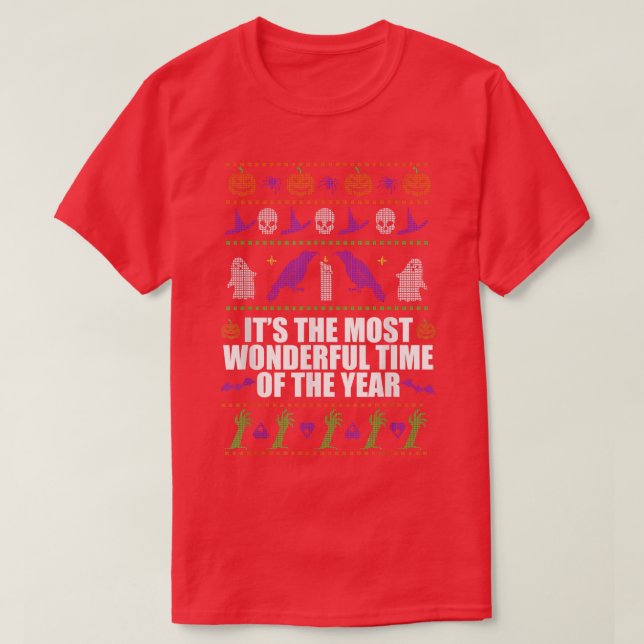 Camiseta A ÉPOCA MAIS MARAVILHOSA DO ANO DO Dia das Bruxas (Frente do Design)