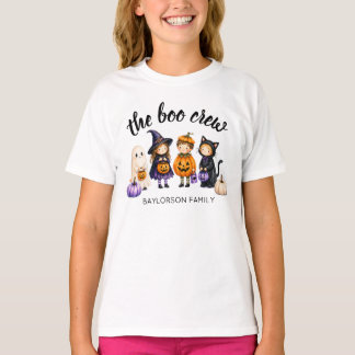 Camiseta A Equipe Boo de Halloween Família Personalizada Me
