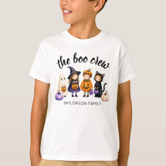 Camiseta A Equipe Boo de Halloween Família Personalizada Me