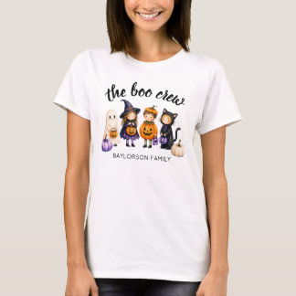 Camiseta A Equipe Boo de Halloween Família Personalizada Se