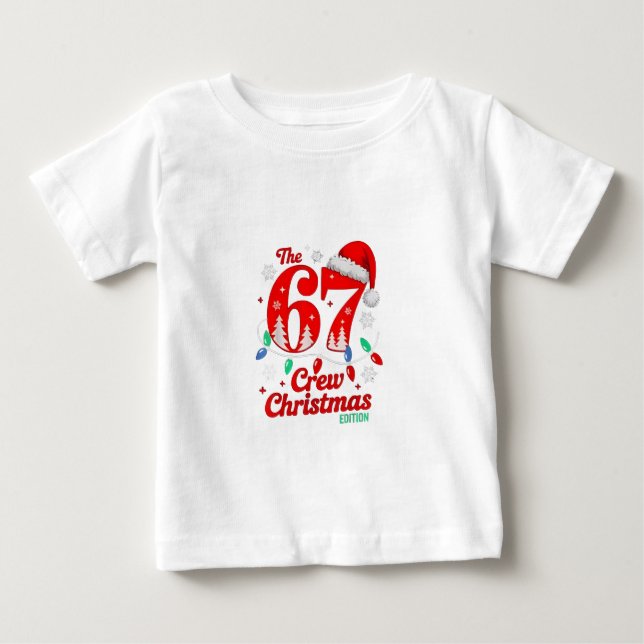 Camiseta A Equipe de Natal 67 Edição Six Seven Brainrot   (Frente)