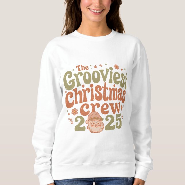 Camiseta A Equipe de Natal Mais Groovy 2025 (Frente)