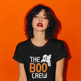 Camiseta A Equipe do Boo Cute Espetacular Fantasma Tipograf