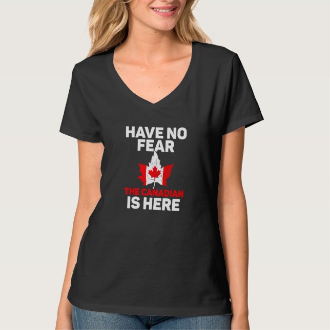 Camiseta A Equipe Do Canadá Não Tem Medo De Que O Canadense (Frente)