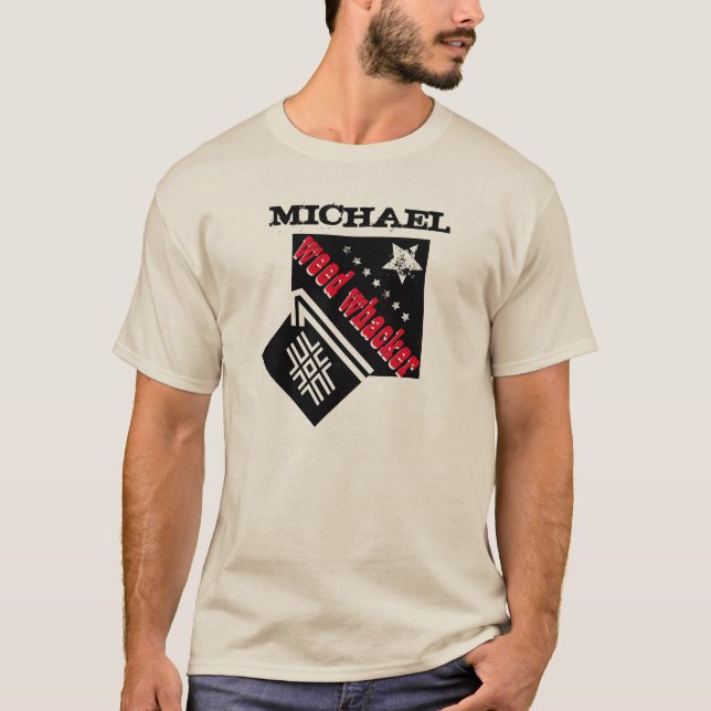 Camiseta A ERVA DANINHA WACKER do número um com Grunge (Frente)