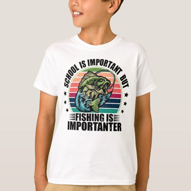 Camiseta A Escola É Importante, Mas A Pesca É Importante (Frente)