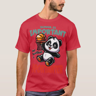 Camiseta A escola é importante, mas basquete é mais importa