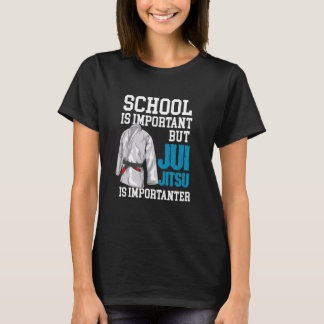 Camiseta A Escola É Importante Mas Jiu Jitsu É Importante -