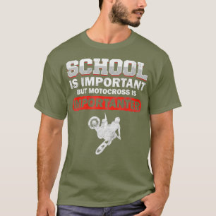 Camiseta A Escola É Importante Mas Motocross É Importante