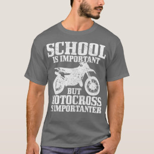Camiseta A Escola É Importante Mas Motocross É Importante