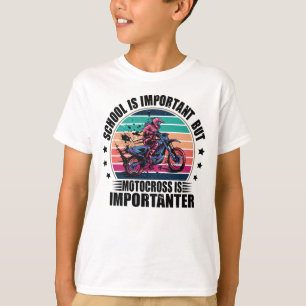 Camiseta A Escola É Importante Mas Motocross É Importante