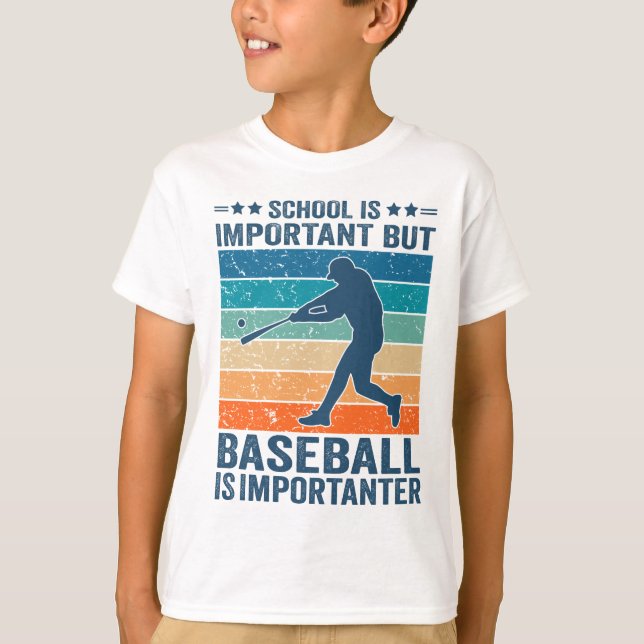Camiseta A Escola É Importante Mas O Baseball É Importante (Frente)