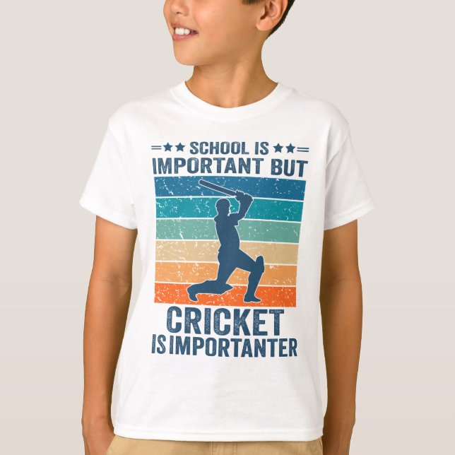Camiseta A Escola É Importante, Mas O Críquete É Importante (Frente)