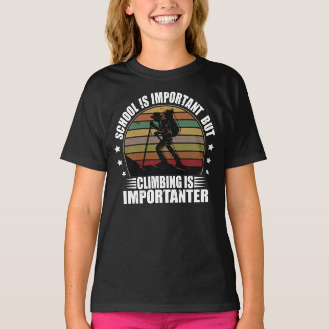 Camiseta A Escola É Importante, Mas Subir É Importante (Frente)