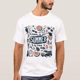 Camiseta A Escola Está Fechada - Diversão de Verão nas Féri