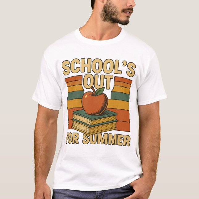 Camiseta A escola está fora no verão (Frente)