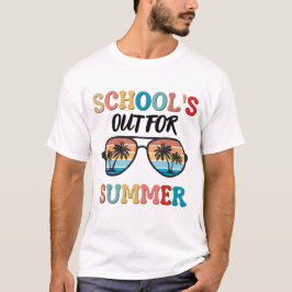 Camiseta A escola está fora no verão