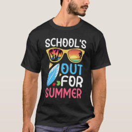 Camiseta A escola está fora para férias de verão engraçadas