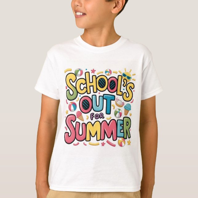 Camiseta A escola saiu para o verão! (Frente)