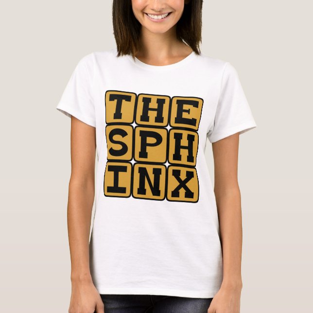 Camiseta A Esfinge, Figura Mítica de Gizé (Frente)