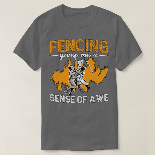 Camiseta A Esgrima Dá-Me Um Sentido De Palavras Duel Fencer (Frente do Design)
