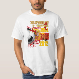 Camiseta A espanha patrocina 1964 2008 2012 euro-