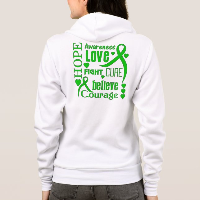 Camiseta A esperança da doença bipolar exprime a colagem (Verso)
