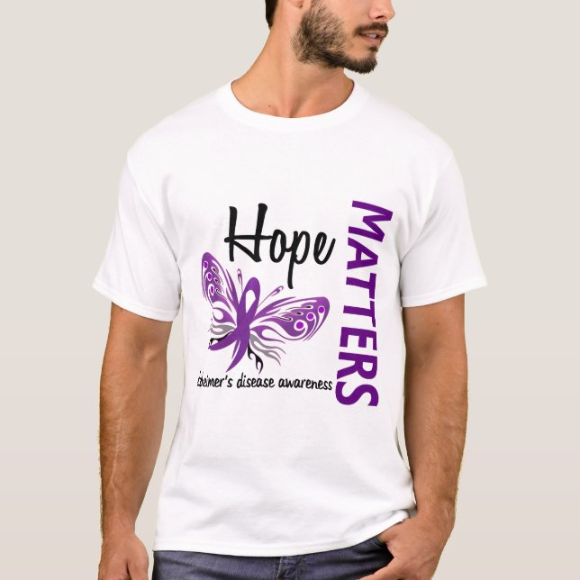 Camiseta A esperança importa doença de Alzheimer da (Frente)