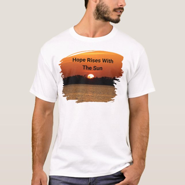 Camiseta A Esperança Sobe Com O Sol (Frente)