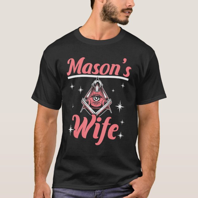 Camiseta A Esposa de Mason Mason Freemasonry (Frente)