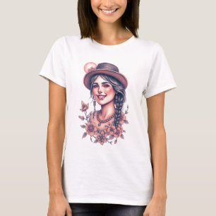 Camiseta A Essência da Mulher: Graça, Força e Beleza