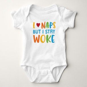 Camiseta A estada acordou o Bodysuit infantil uma parte