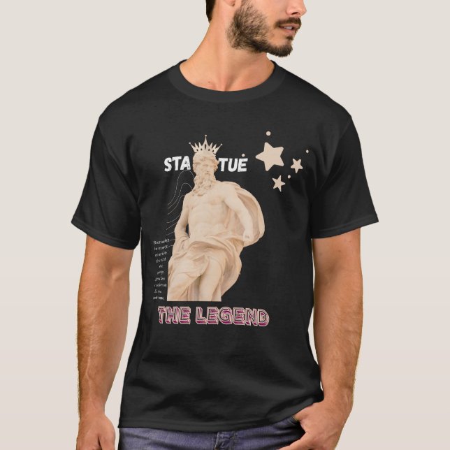 Camiseta A estátua, A lenda (Frente)
