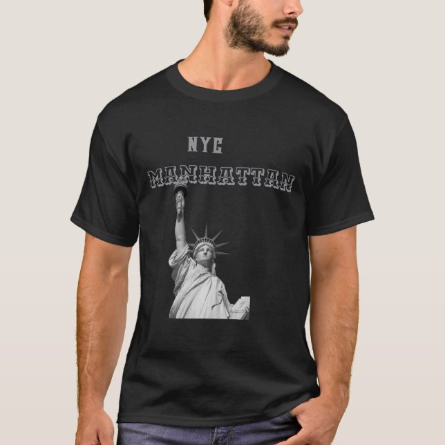Camiseta A estátua da Liberdade Dupla Sida Nyc Manhattan (Frente)