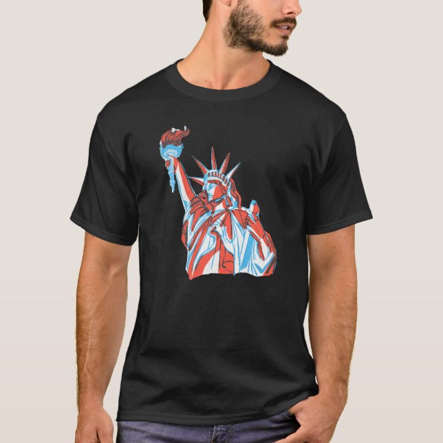 Camiseta A Estátua Das Forças Armadas Patrióticas Da Liberd (Frente)