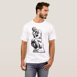 Camiseta A estátua do homem O Pensador, Inspirada em Rodin