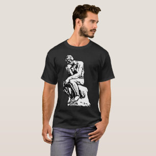 Camiseta A estátua do homem O Pensador, Inspirada em Rodin