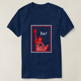 Camiseta A Estátua Vermelha e Azul da Liberdade Livre?