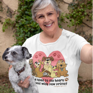 Camiseta A estrada a meu cão do coração