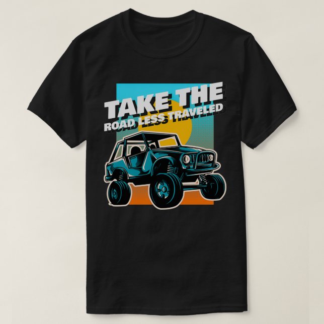 Camiseta A Estrada Menos Viajada (Frente do Design)