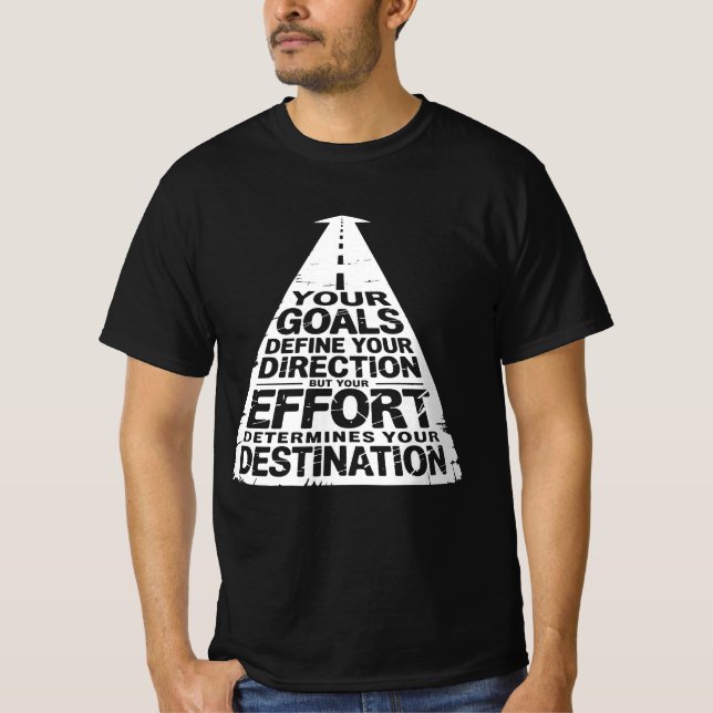 Camiseta A estrada para o sucesso - Design motivacional (Frente)