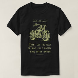 Camiseta A estrada, um design de motocicleta.