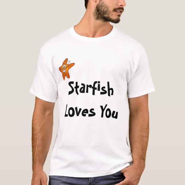 Camiseta A estrela do mar ama-o (Frente)