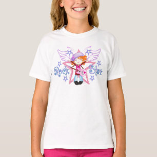 Camiseta A estrela do rock da menina