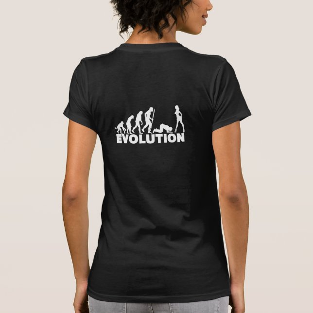 Camiseta A evolução da regra das mulheres (Verso)