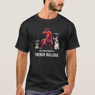 Camiseta A Evolução de um Bulldog Francês ou a Evolução de