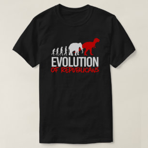 Camiseta A Evolução dos Republicanos em Dinossauros